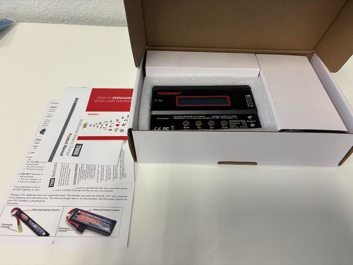 Tenergy TB6B Balance Charger for NiMH/NiCD/Li-PO/Li-Fe Packs & Power Supply