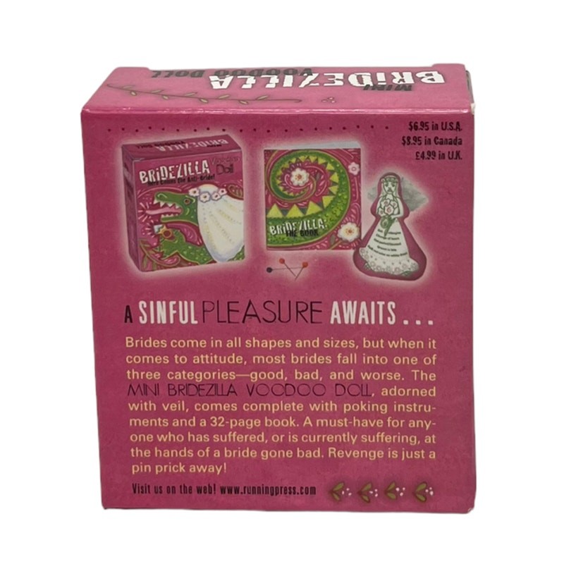 Mini Bridezilla voodoo Doll with Veil Pin Instructions and 32 Page Book