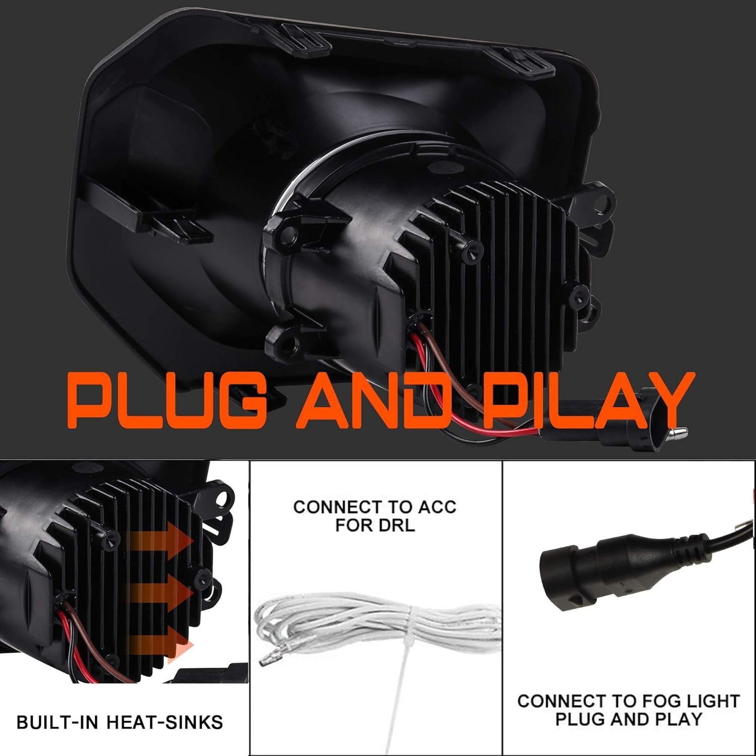 LED Fog Lights with Daytime Running Lights for Tacoma 2016 2017 2018 2019 2020 2