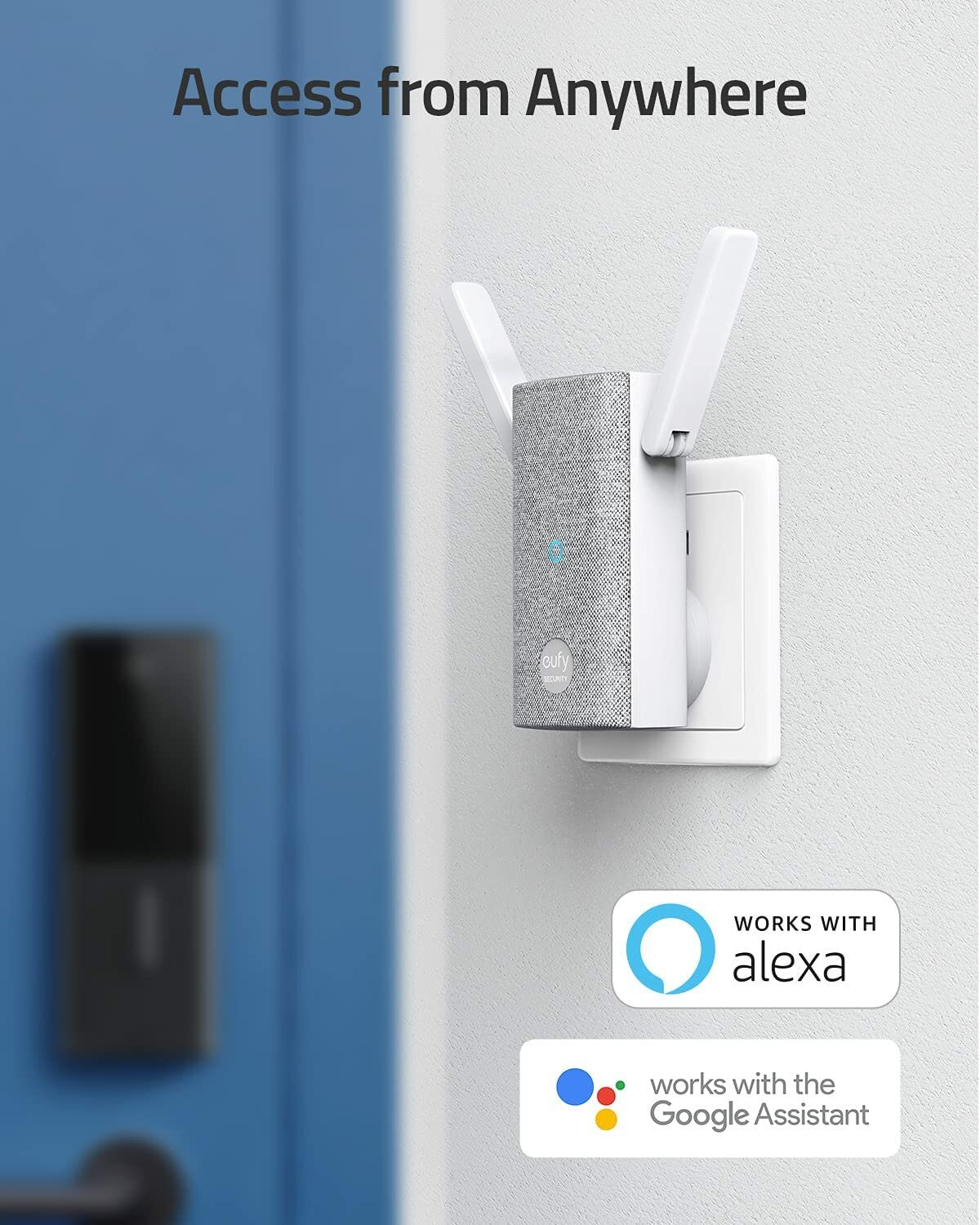 eufy Security Smart Door Lock 1080P Wireless Video Doorbell w/Wi-Fi Bridge Chime