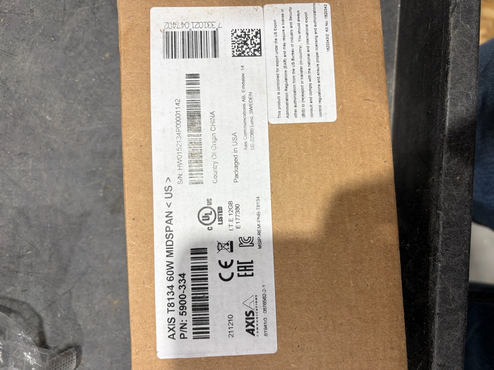 Axis Communications T8134 60W Midspan - P/N 5900-334