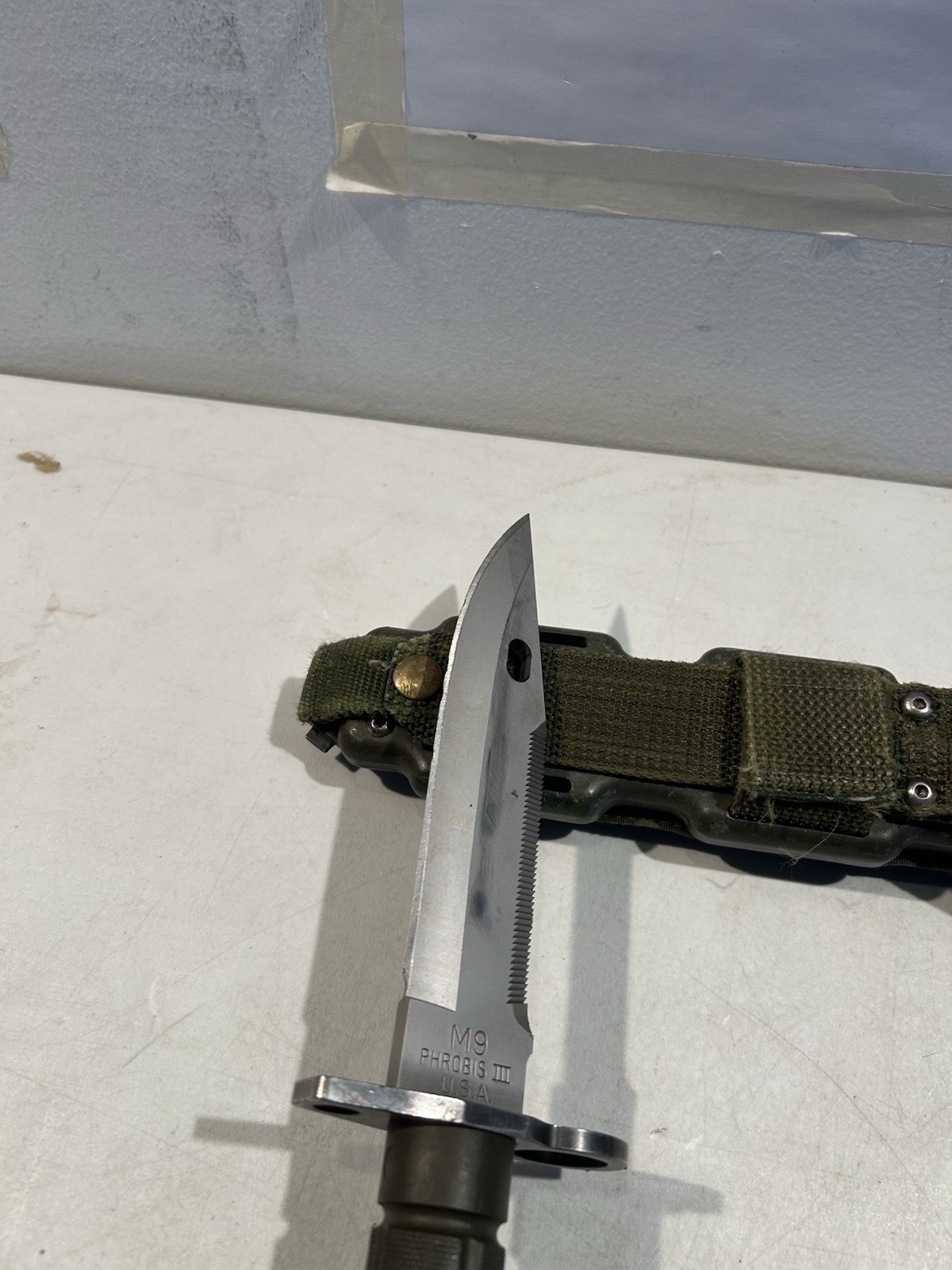 USA M9 PHROBIS III Military Fixed Blade with Scabbard Case #20