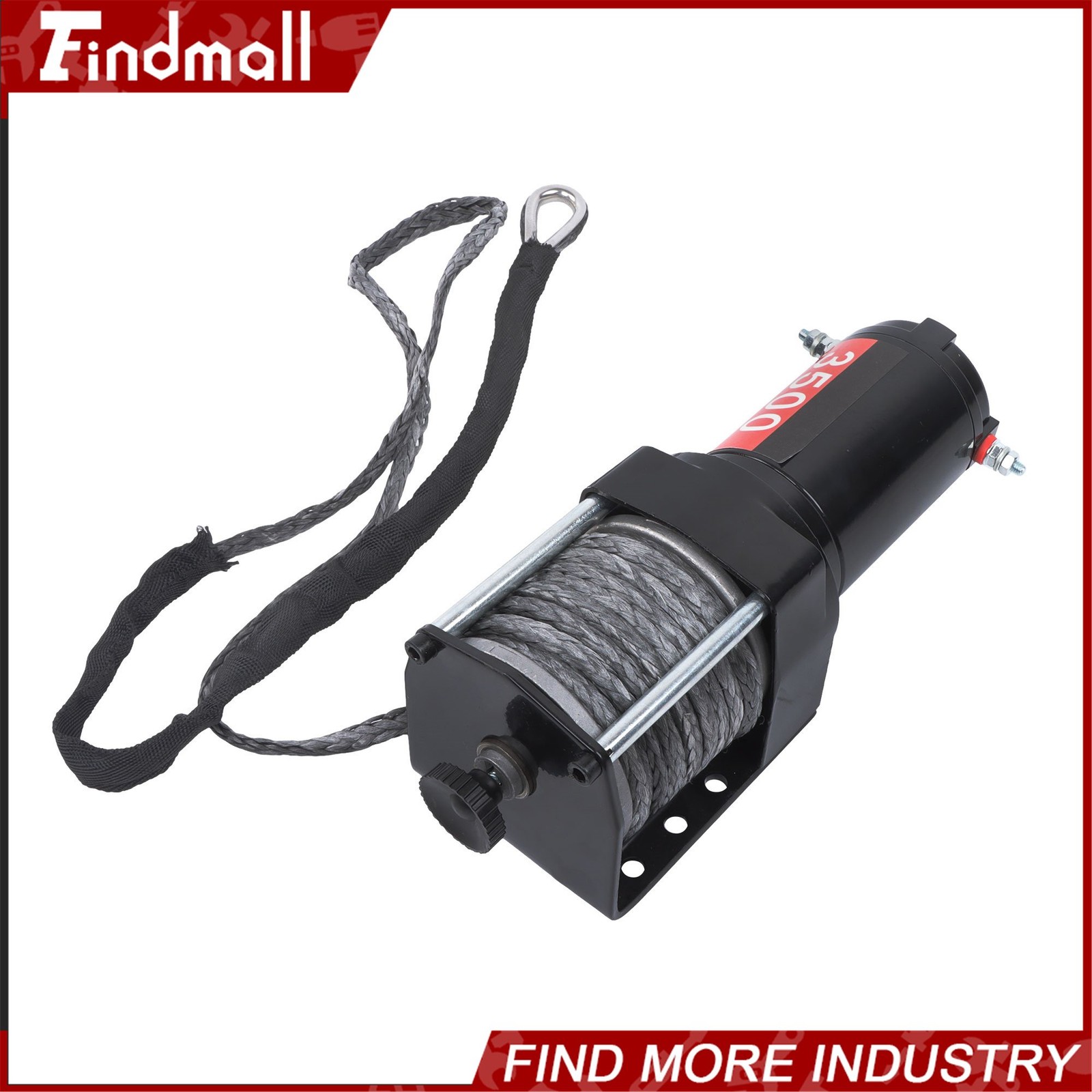 Findmall 3500lbs 12V Synthetic Rope Electric Winch w/ Wireless + Wired Remote