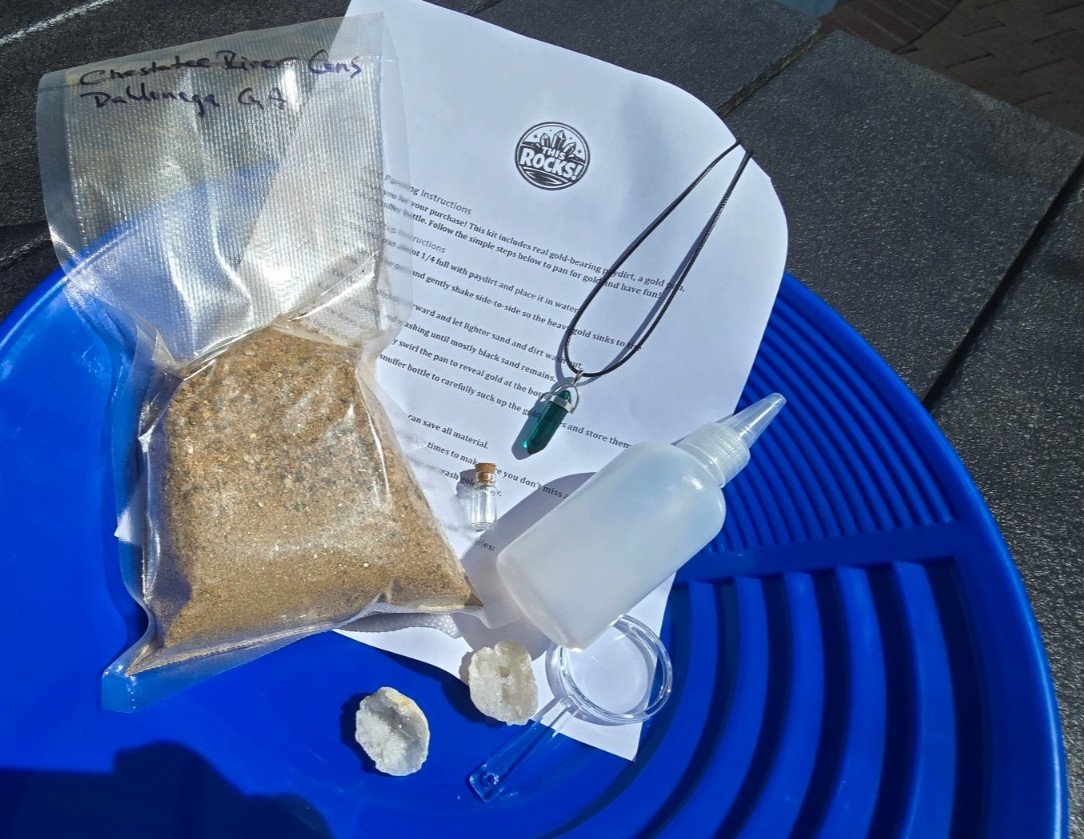 🔥 Gold Pan + 1lb Concentrate Paydirt Prospector Kit – Georgia - Nuggets, Fines