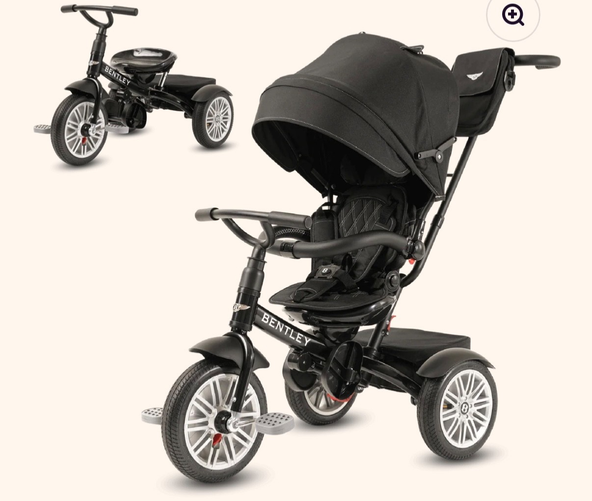 Convertible stroller - Bentley 6 in 1 Convertible Tricycle - Onyx Black