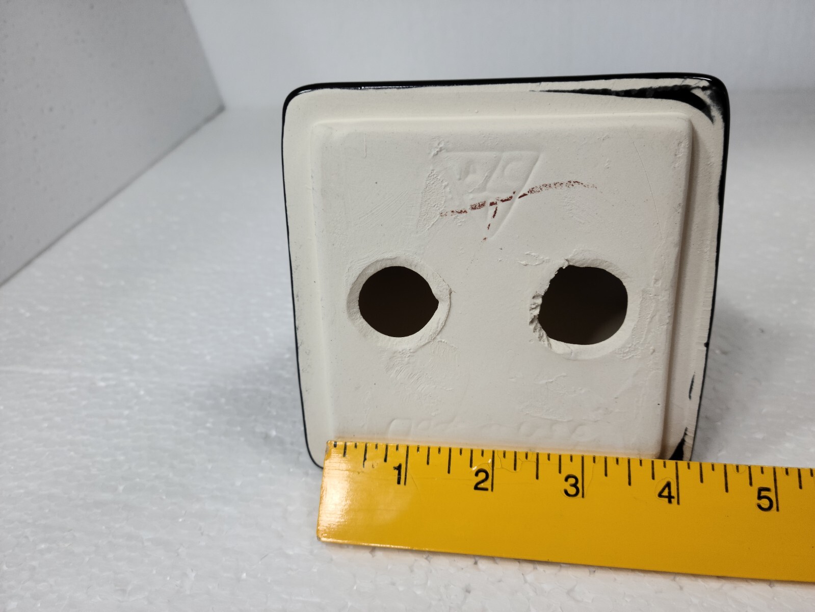 Vintage Black Ceramic Tile Soap Dish Tumbler Cup Tray Toothbrush Holder Set