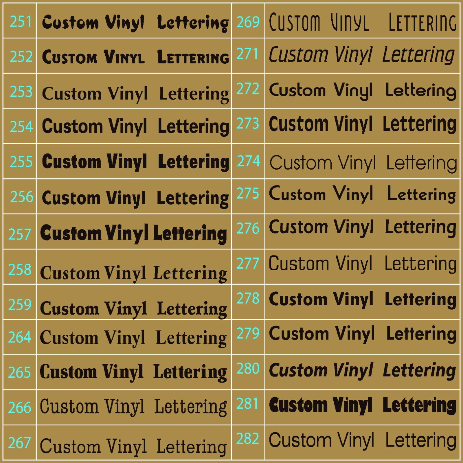 Custom Decal Vinyl Lettering Personalized Business Sign Text Name Vehicle Car