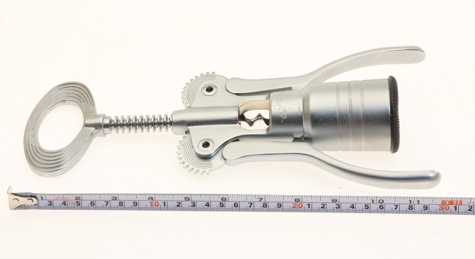 Campagnolo Big Corkscrew Satin Silver w/Box IL CAVATAPPI Wine Opener 12" NEW