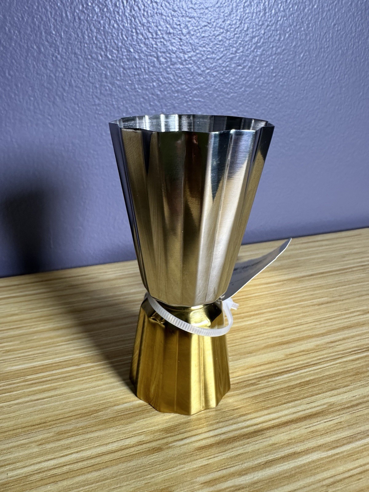 Threshold Double Jigger Metal Stainless Steel Gold Commercial Bar Tool