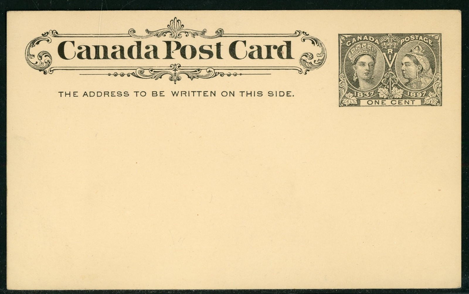 CANADA UNPOSTED POSTAL STATIONERY POSTCARD QUEEN VICTORIA DIAMOND JUBILEE I II78
