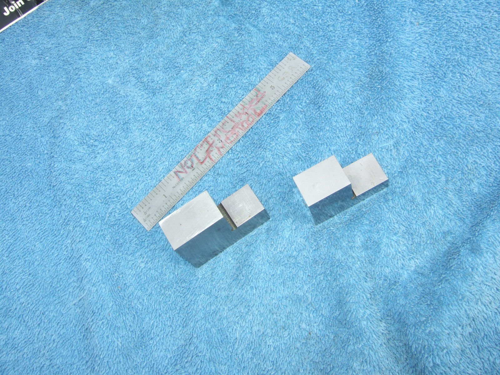 SINE GAGE BLOCKS 3" USA (2) 10*-45* x ERIE Pa. TOOLMAKER MACHINIST GRIND BLOCK 2