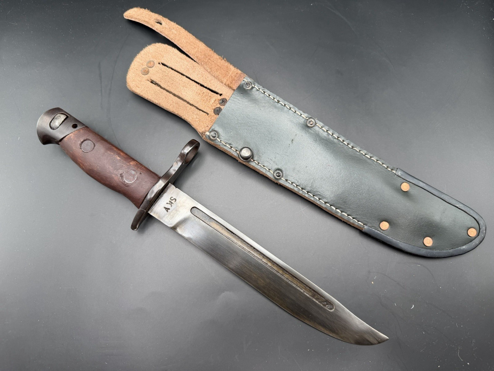 WWII WW2 Style Finnish M39 Mosin Nagant Reproduction Bayonet w/ Sheath!