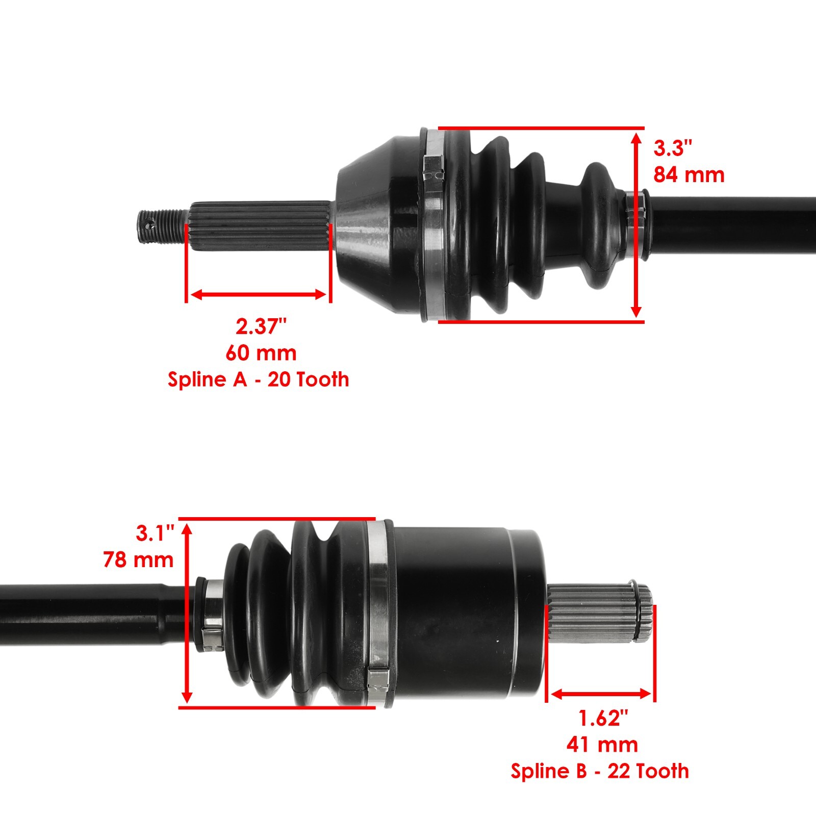 Front Left and Right CV Joint Axle fits Polaris Ranger XP 700 4x4 2006 2007