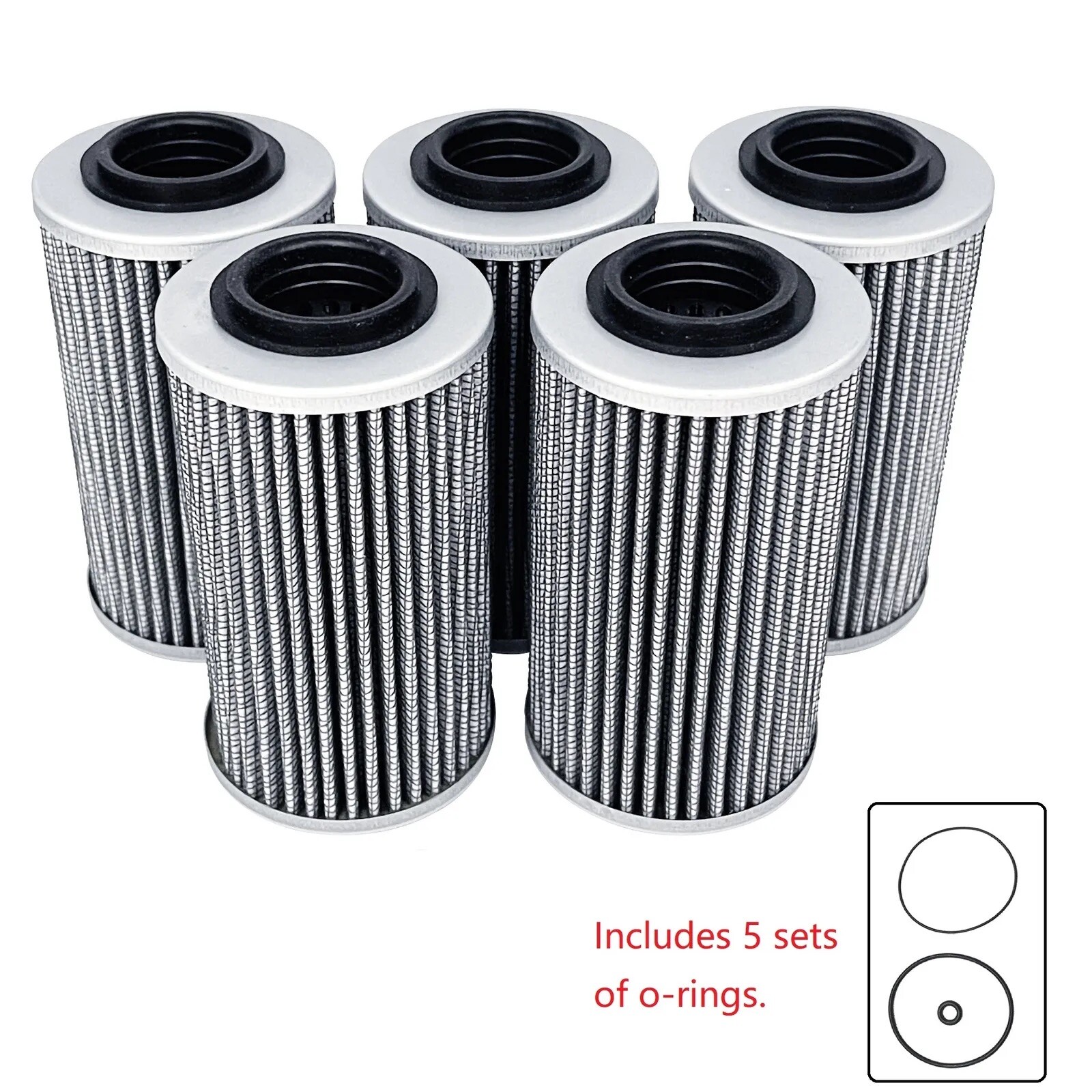 420956744 Oil Filter W/O-rings For Sea-Doo BRP 130hp 300hp GTI RXT RXP GTX 5Pcs