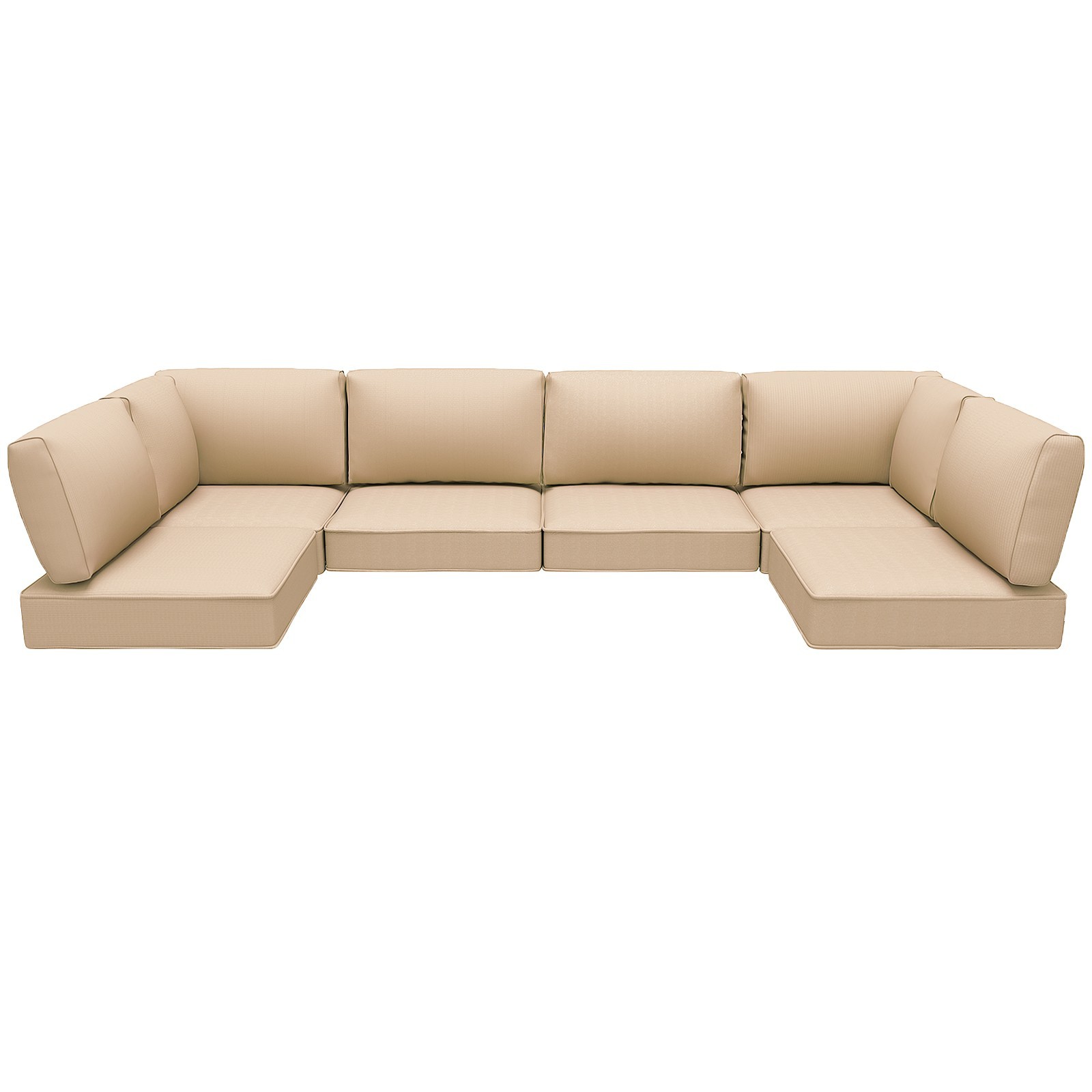 Outdoor Cushions Set Of 14 For 7 Pieces Sectional Rattan Conversation Sets