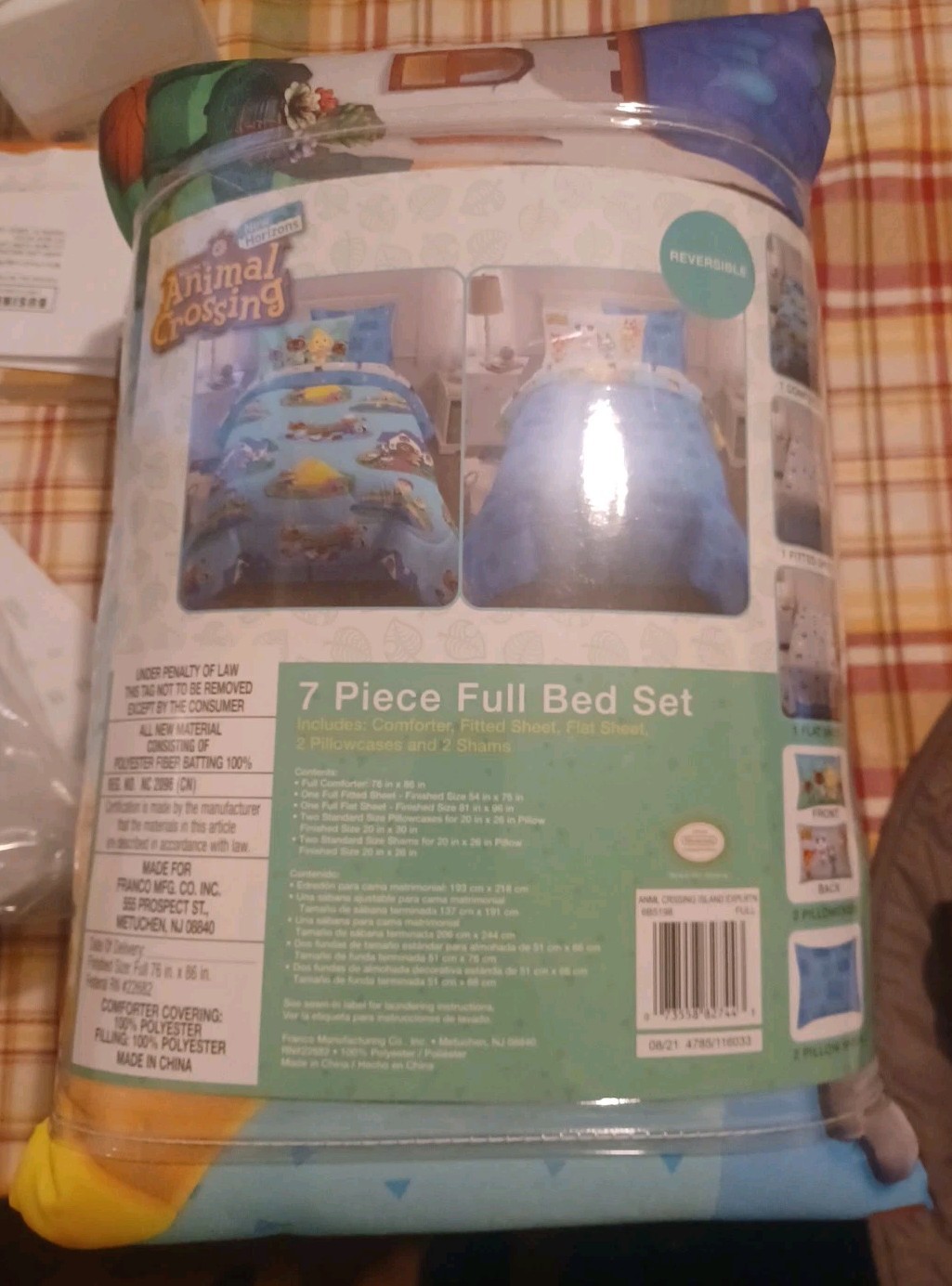 7 Pc Full Bed Set New Horizons Animal Crossing