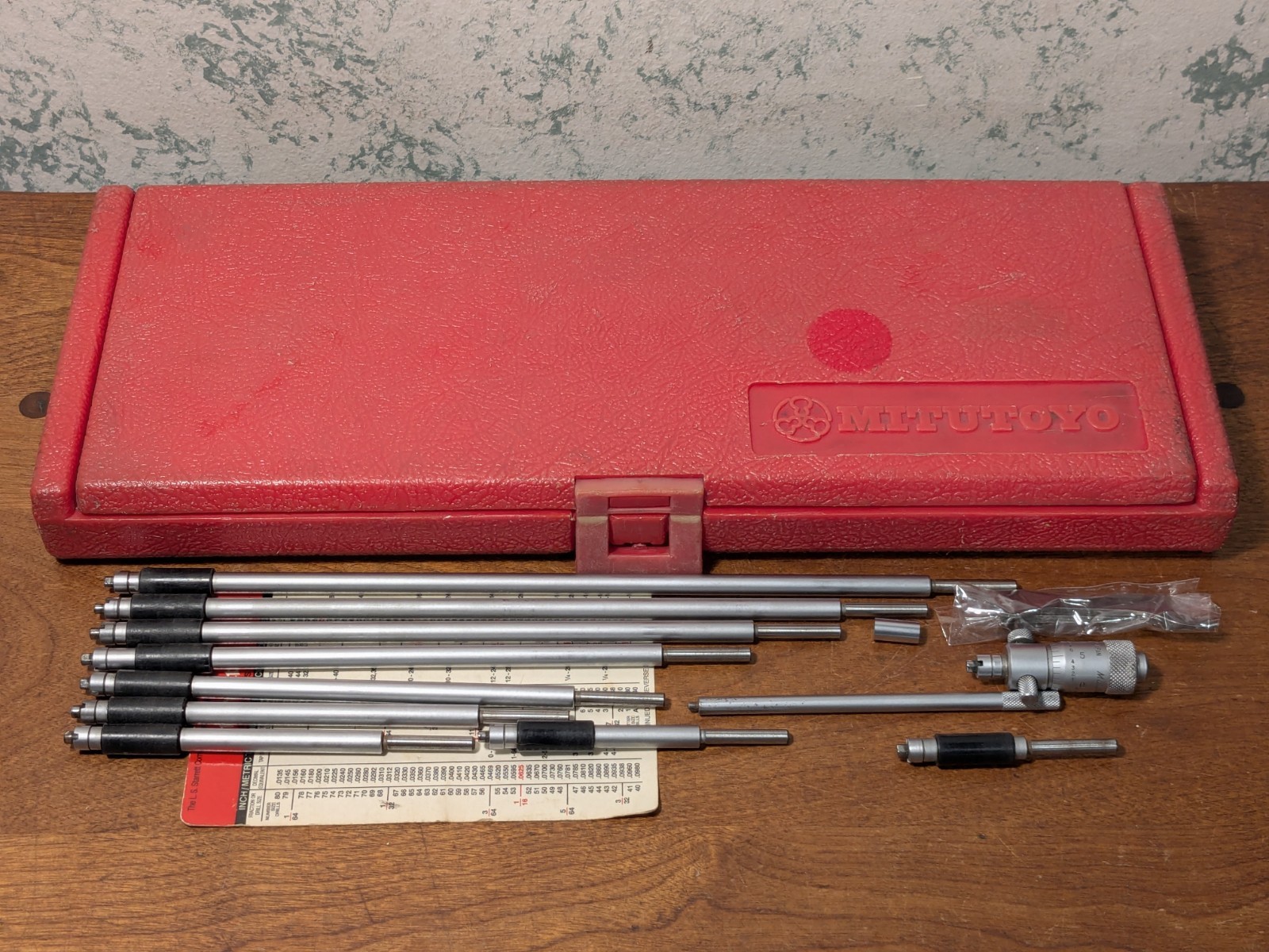 MITUTOYO INSIDE MICROMETER SET NO 141-133 - 2-12 Inches