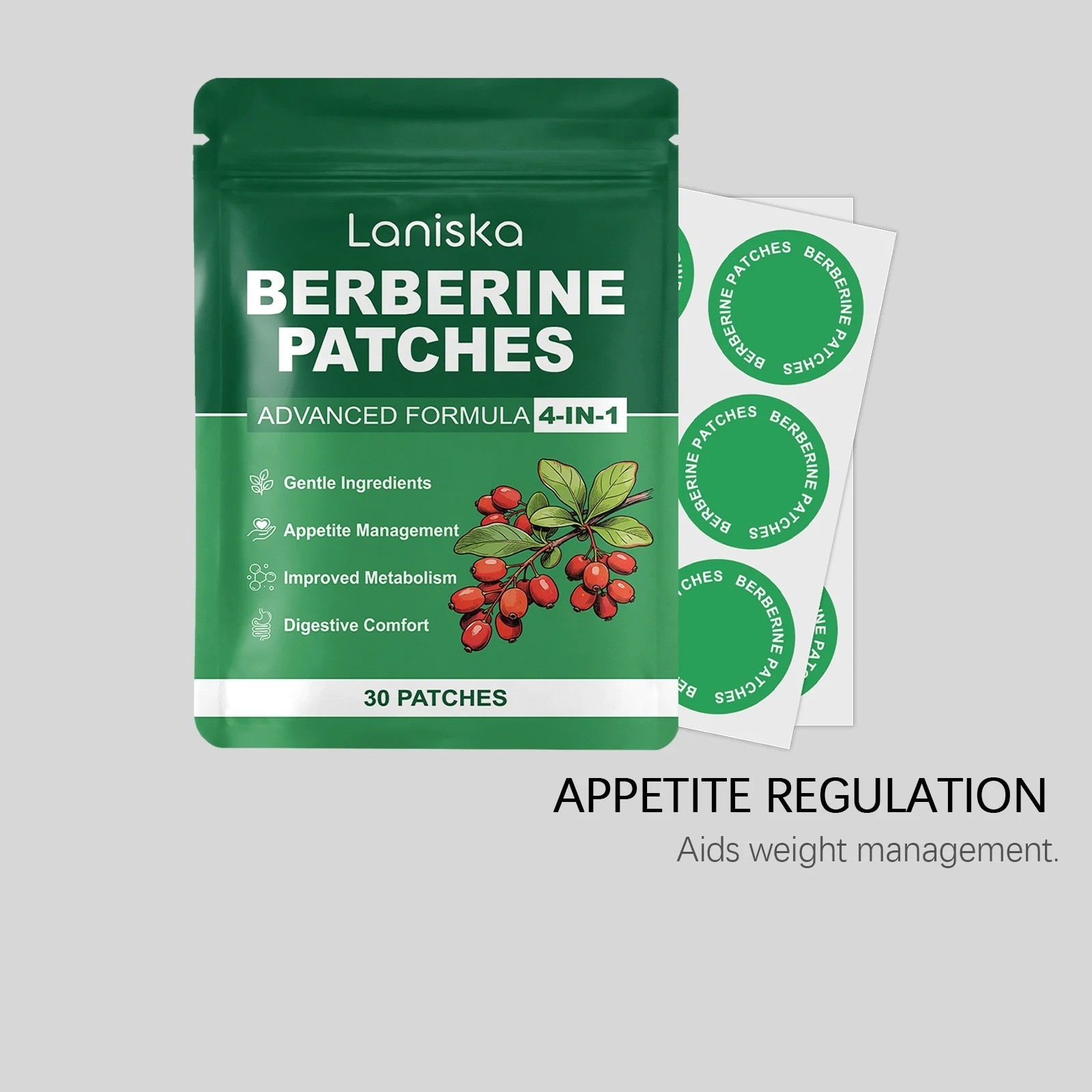 Berberine Patches 30 Patches 1 Month Supply