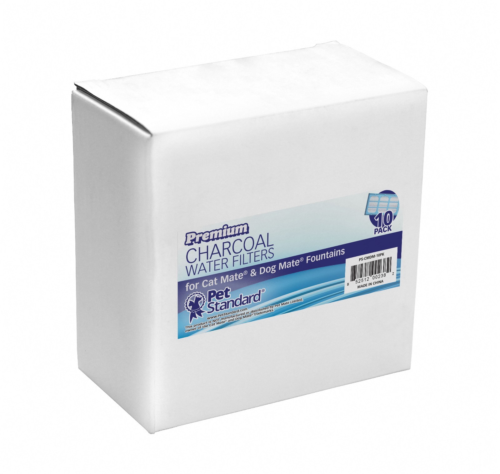 Replacement Water Filter Cartridges for Cat Mate & Dog Mate Fountains - 10 Pack