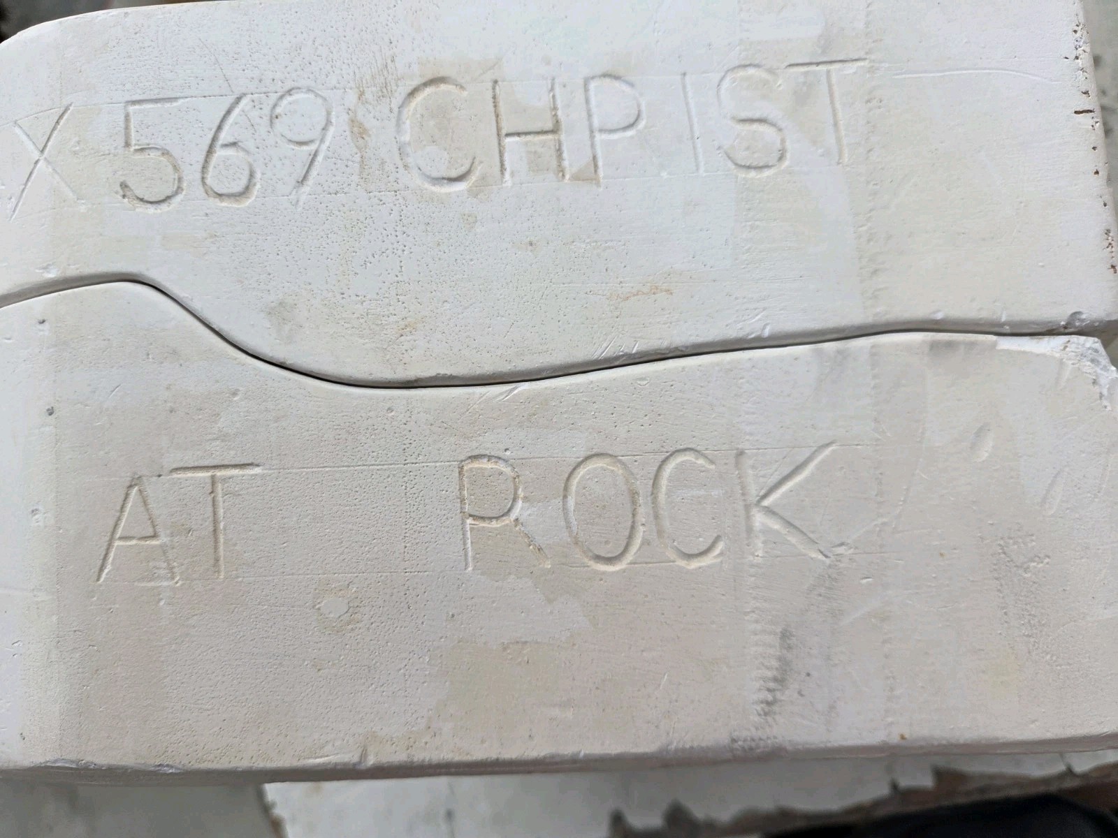 569 Christ at Rock Plaster Mold for Garden Statue Religious Concrete Craft