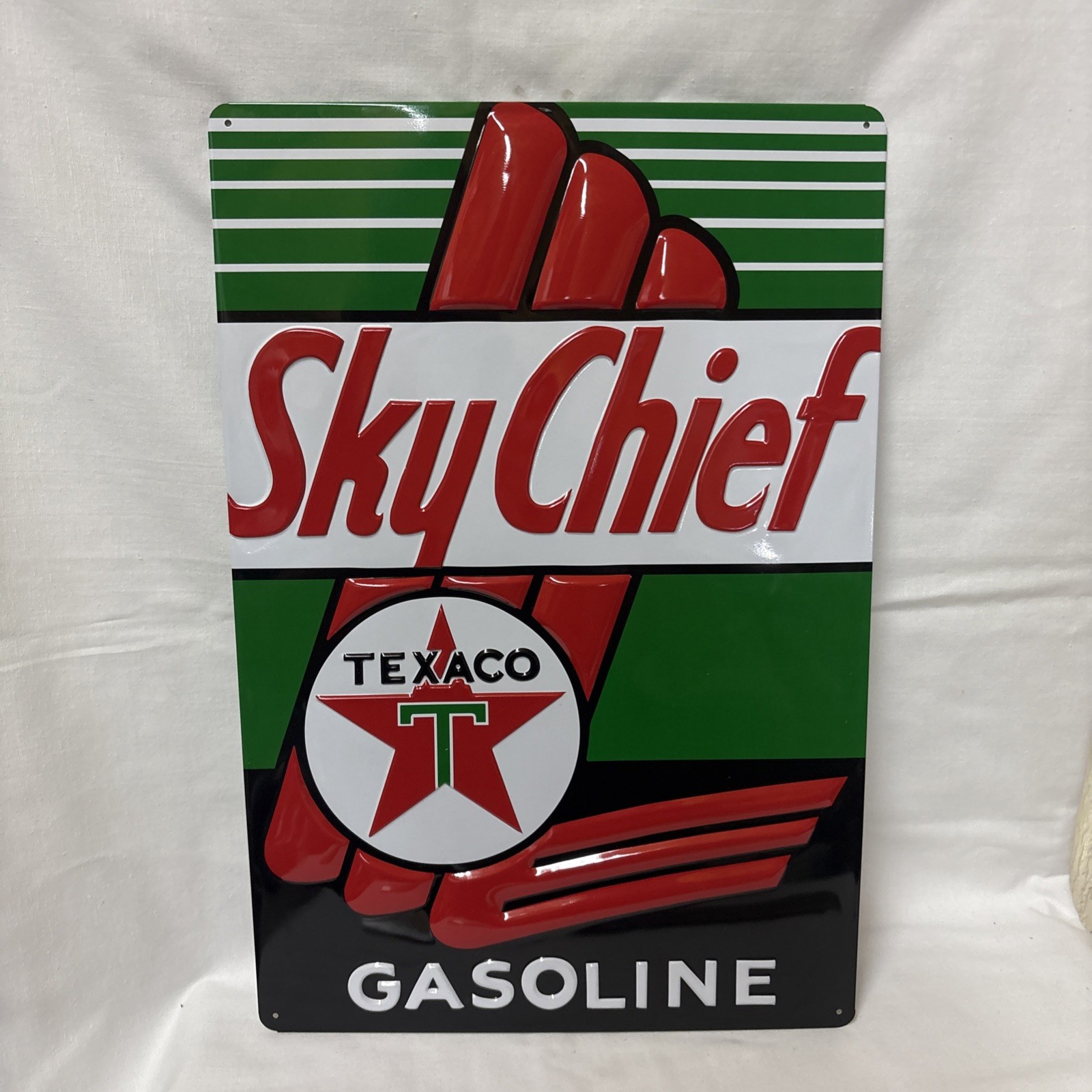 Texaco Sky Chief Gasoline Sign Repoduction 18”x12”