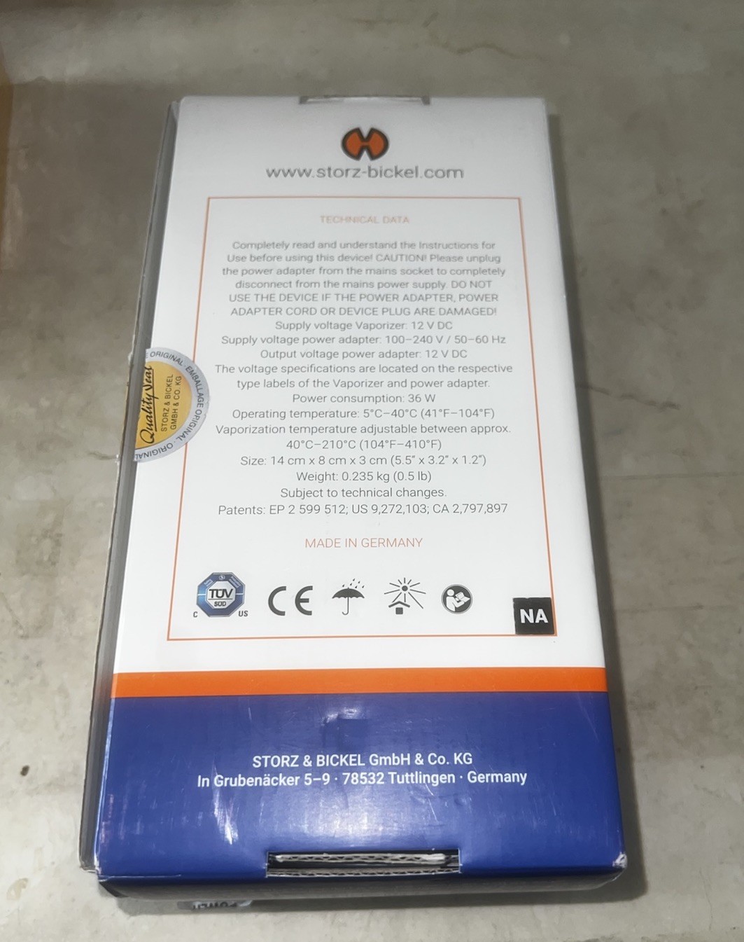 Storz Bickel Mighty With Original Box Manual & AC Adapter