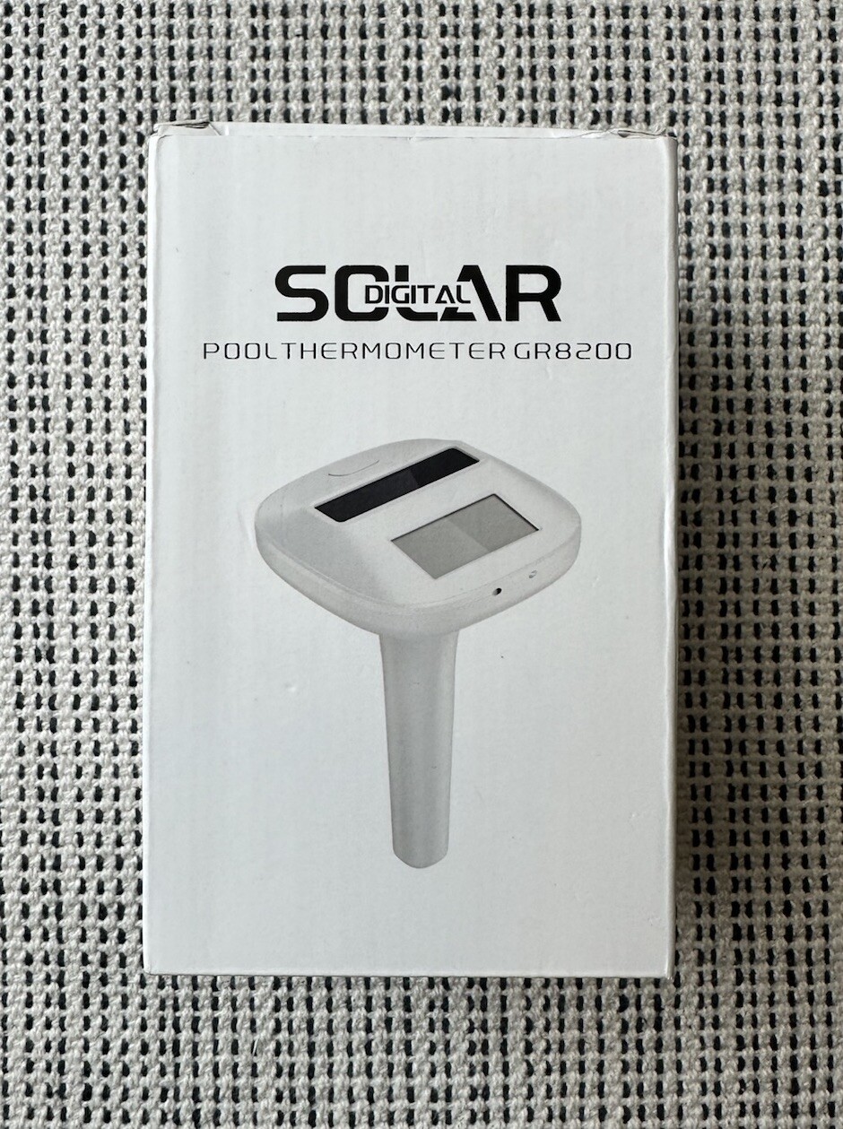 NIB MELONVA White Solar Digital Pool Thermometer GR8200