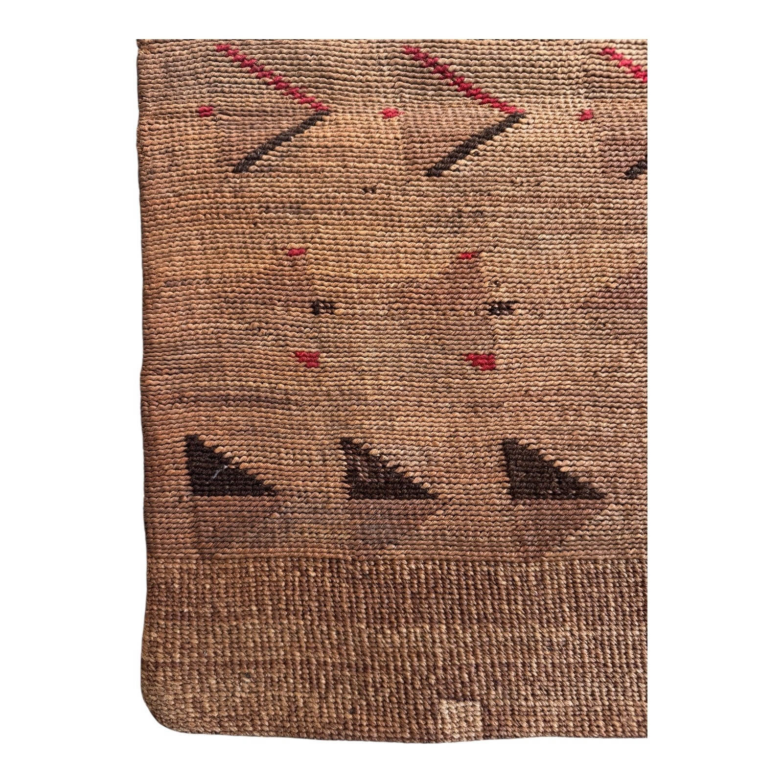 Antique Native American Plateau Nez Perce Double Sided Corn Husk Flat Bag