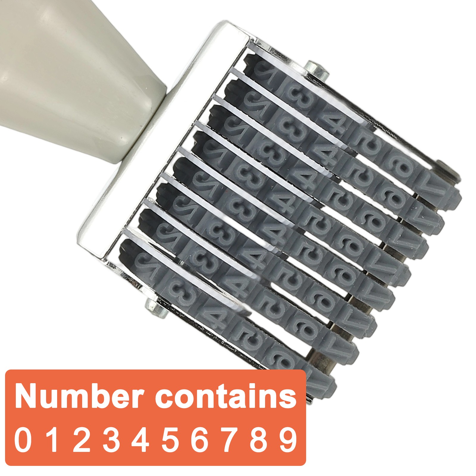 8 Digit Number Roller Stamp, Adjustable Rubber Stamp Symbol Office Date