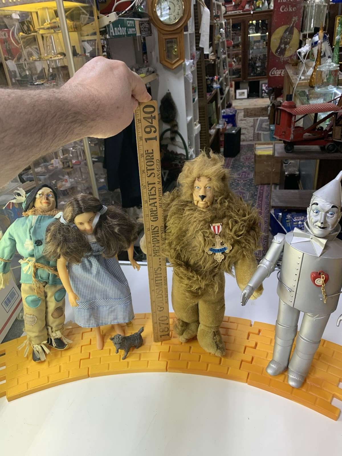 4 Wizard of Oz dolls 1987 14" Dorothy Lion Tin man Scarecrow Hamilton Gifts