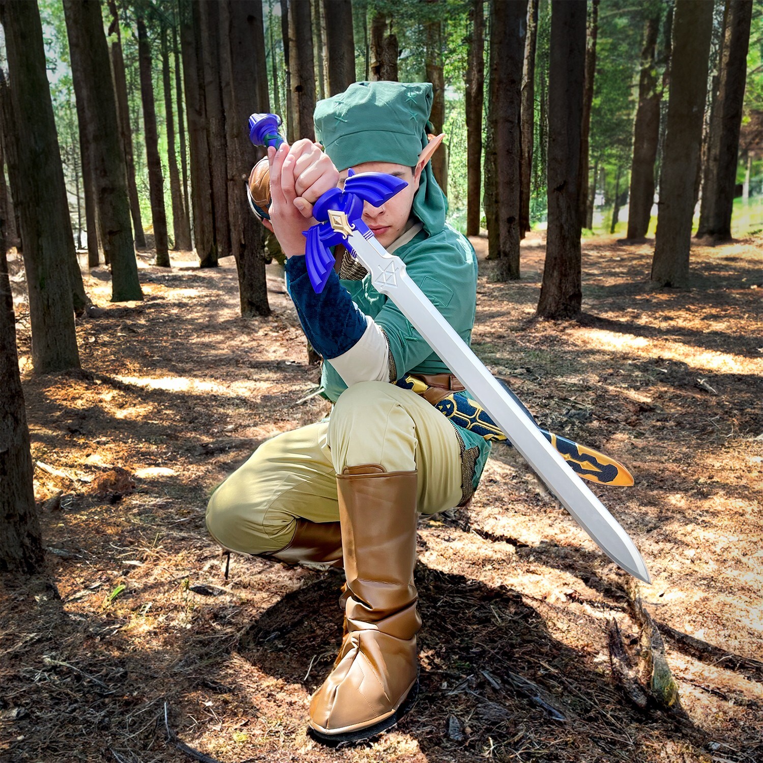 37" Link's Foam Master Sword with Plastic Scabbard for Cosplay