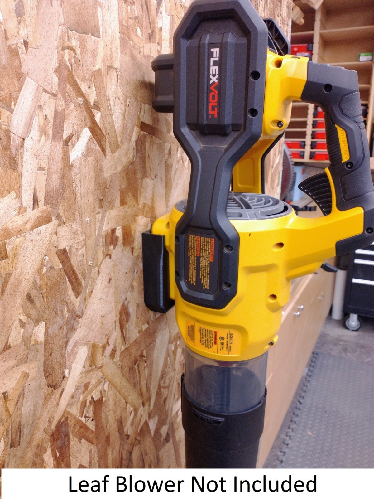 Wall Mount for DeWalt 60V Flexvolt DCBL772 Leaf Blower w/Optional Battery Mount