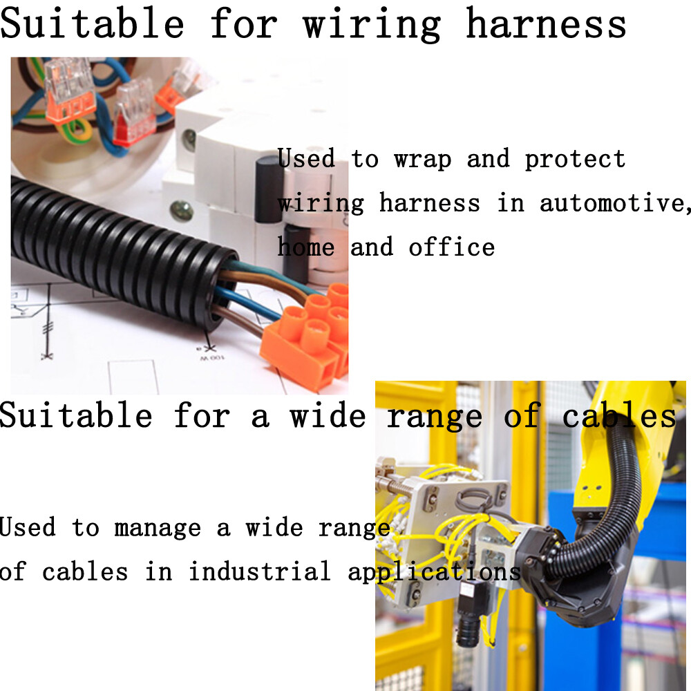 Split Wire Loom Conduit Flex Tubing Automotive Wire Protector Harness Wrap Lot