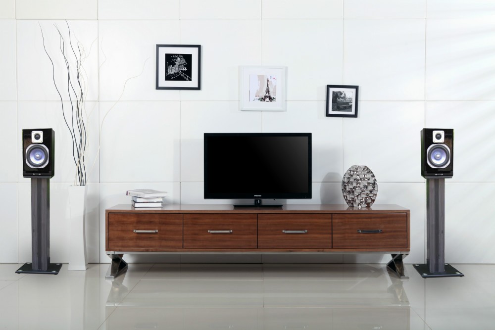 2 Technical Pro MB5000STAND Studio Monitor Bookshelf Home Theater Speaker Stands