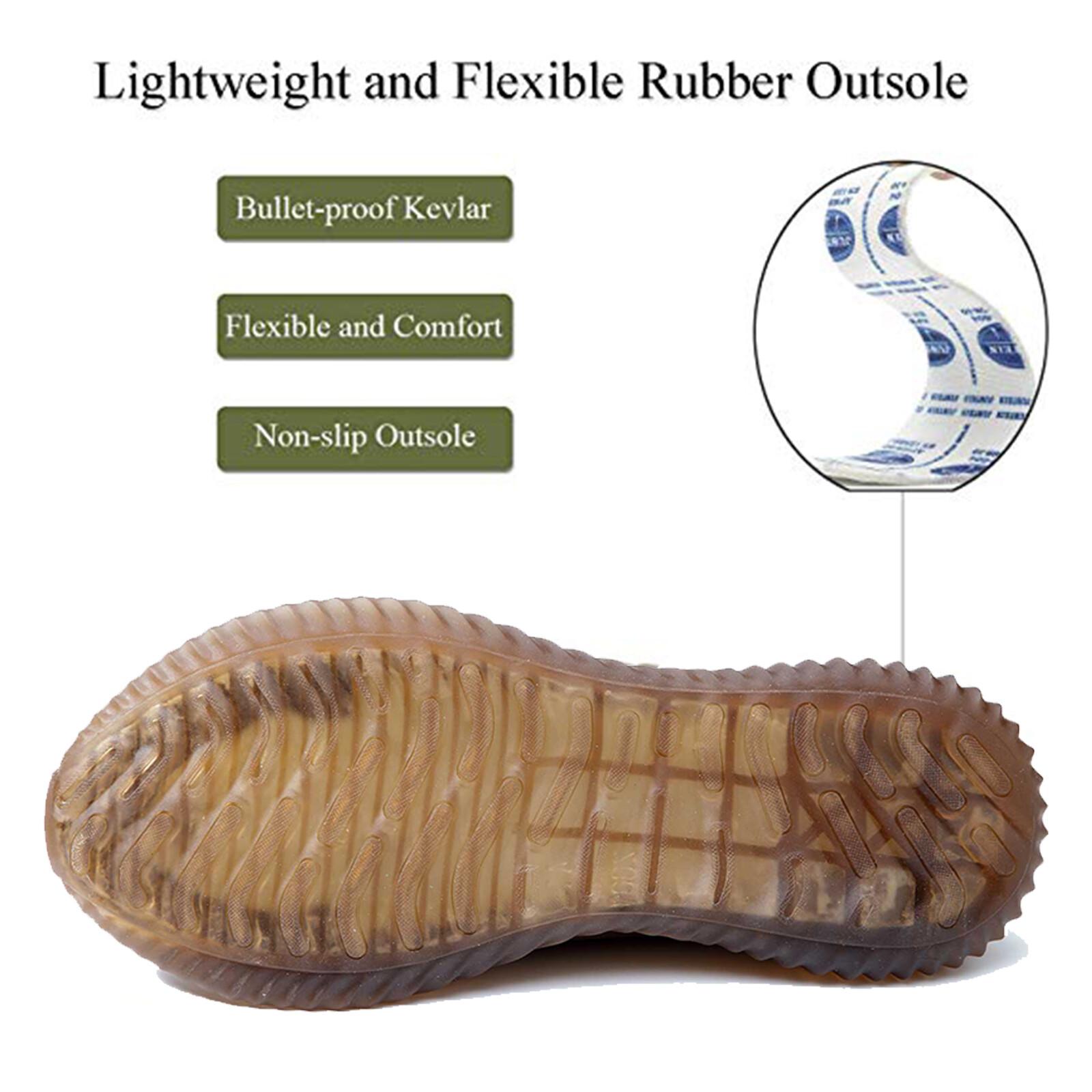 SUYSTEX Men Indestructible Safety Work Shoes Steel Toe Hiking Boots Sneakers