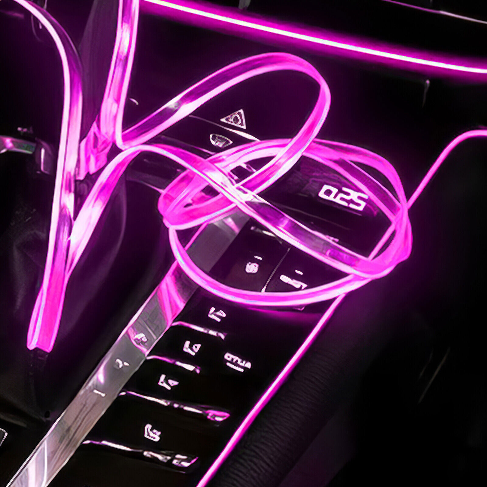 RGB 8 in 1 Interior Car LED Strip Lights Car Neon Accent Lighting Kit