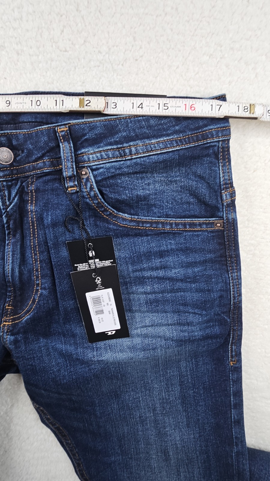 Diesel Thommer-R Slim Fit Jeans Mens 34x32 Mid Blue Denim RB062 MSRP$250