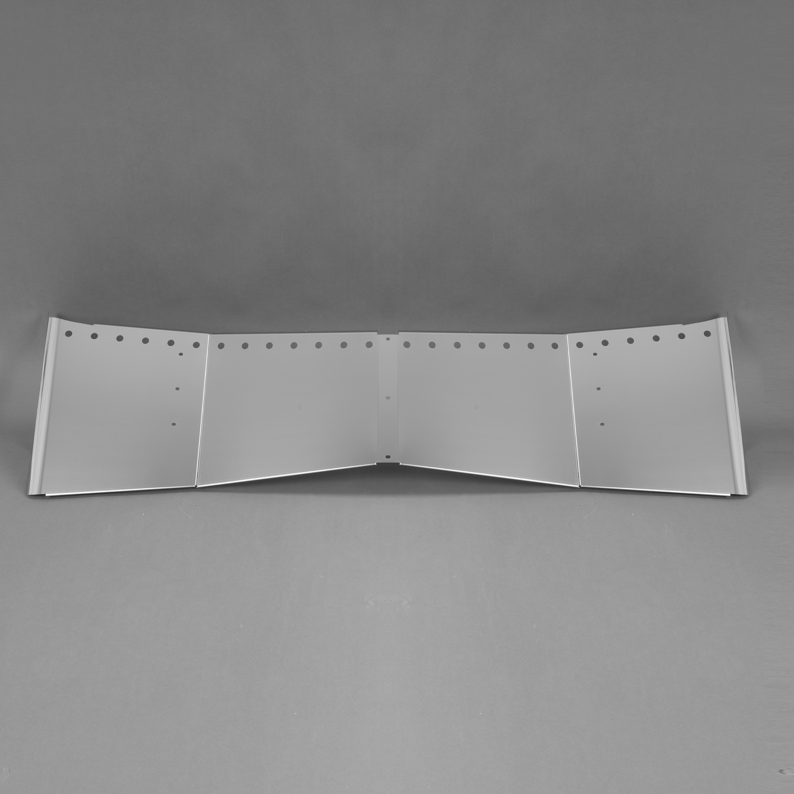 Stainless Steel Bulleye Hole Roof Sun Visor 14" For Kenworth W990 T680 T880