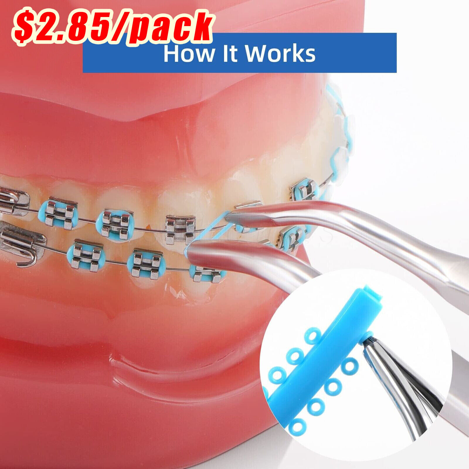 1040 Unids / bolsa Dental Lazos De Ligadura Elástica De Ortodoncia 43 Colores