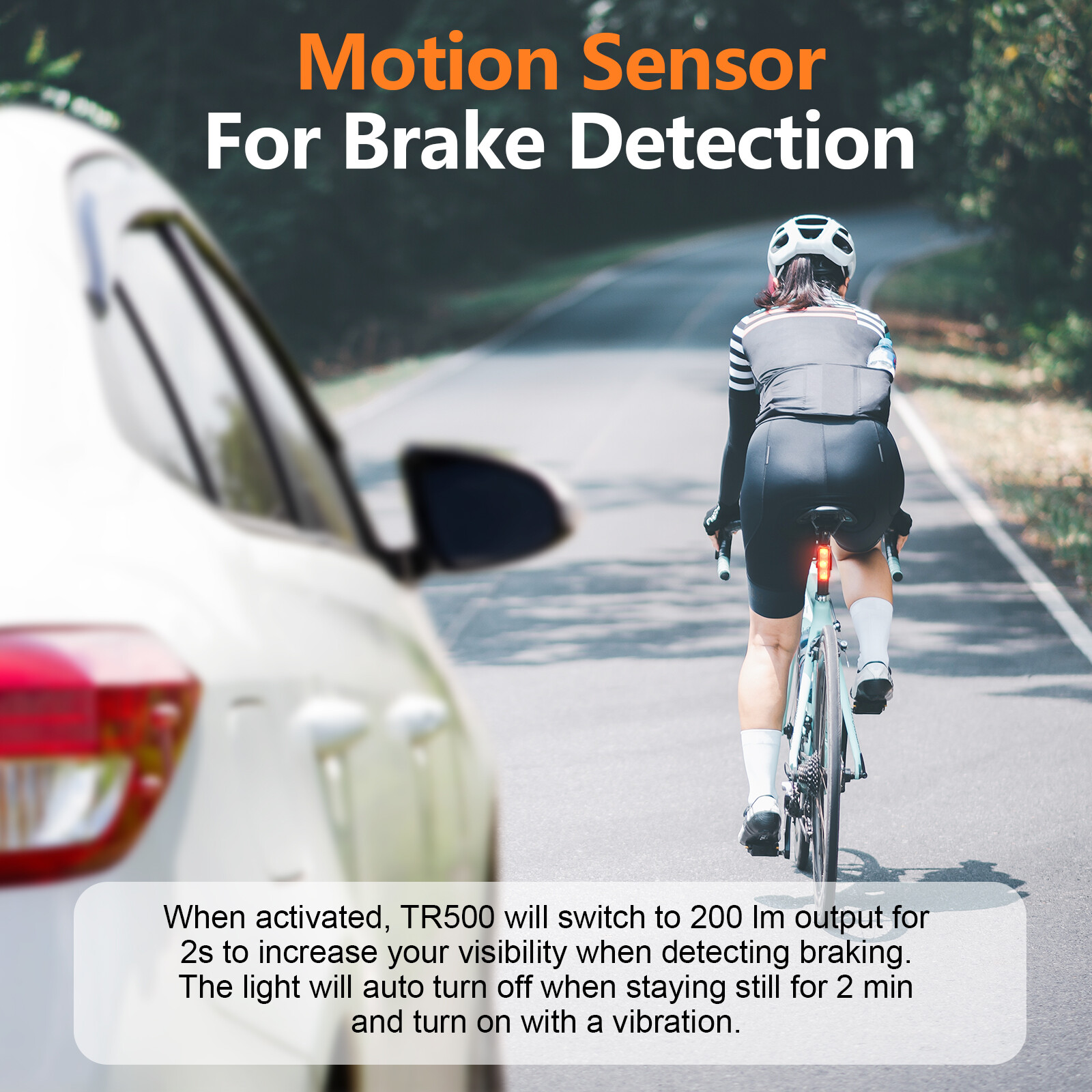 RAVEMEN TR500 Bike Tail Light Bicycle Brake LED Rear Light Rechargeable 1600mAh