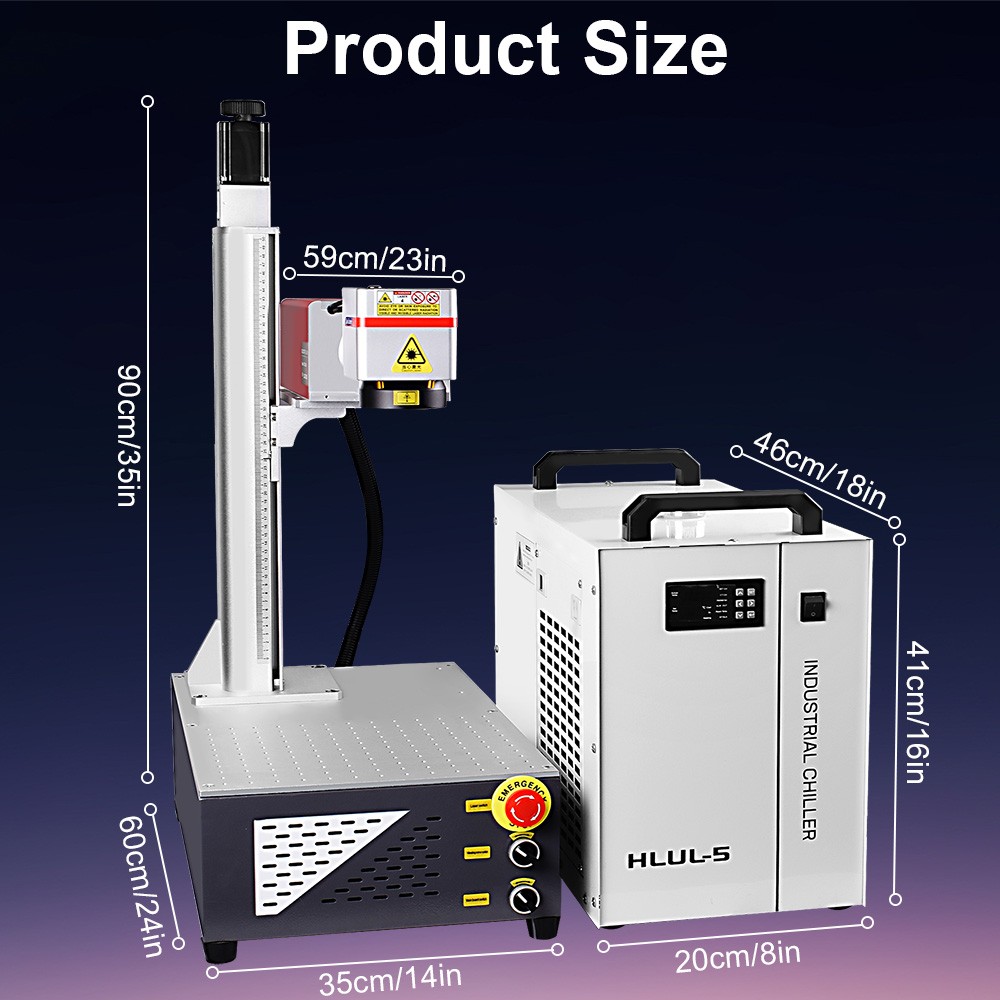 10W UV Laser Marking Machine 3D Crystal Laser Inside Engraving Motorized70&200mm