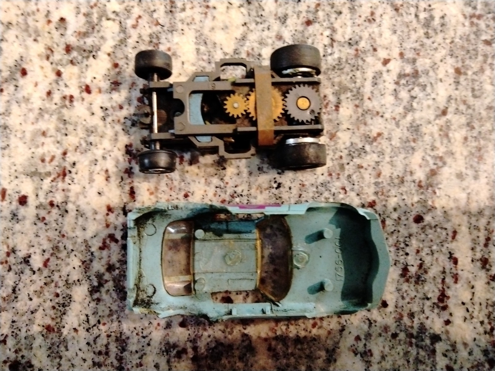 AS IS VTG Aurora AFX Camaro Z28 Slot Car Body HO Blue Purple #3 Untested