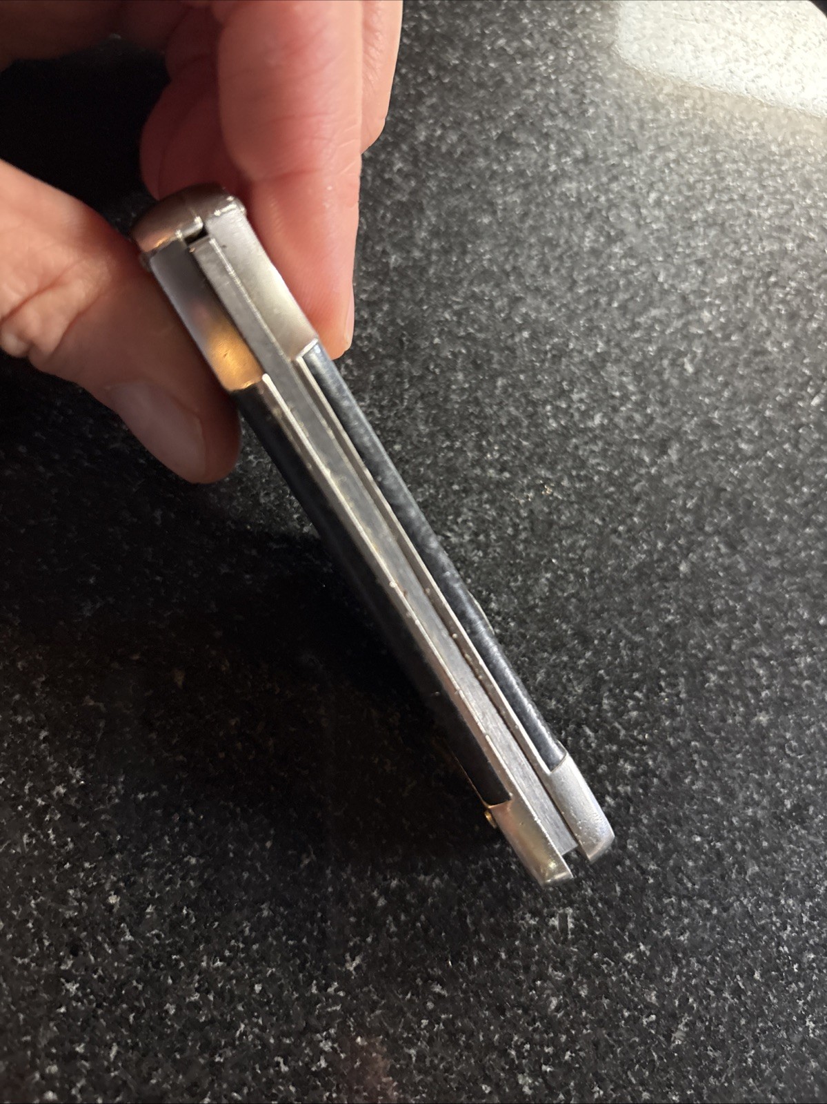 1978 Rare Puma 265 Seargent Germany Folding Knife Hatched Black FOR REPAIR