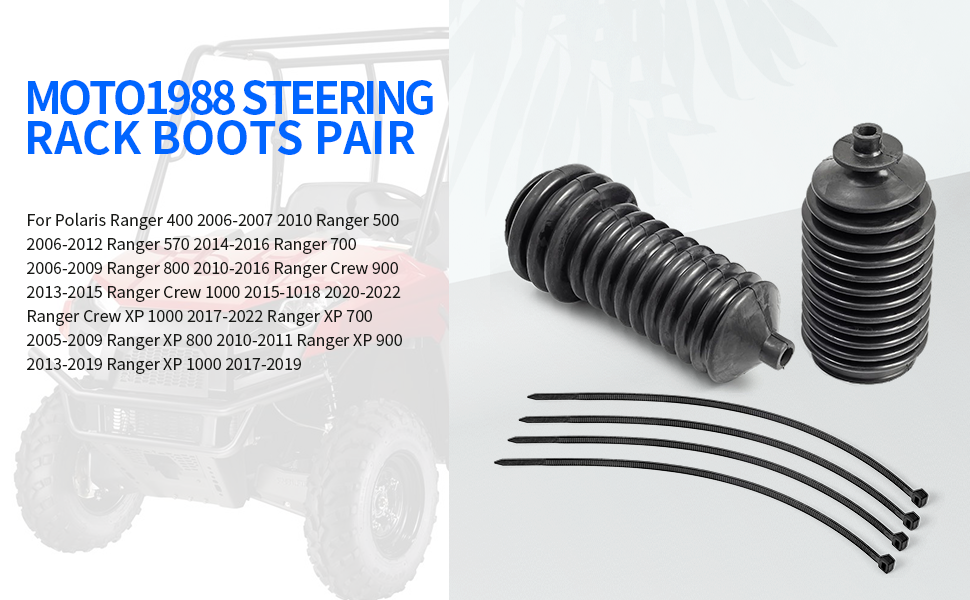 Steering Rack Boots PAIR For Polaris Ranger RZR 400 500 570 700 800 900 1000
