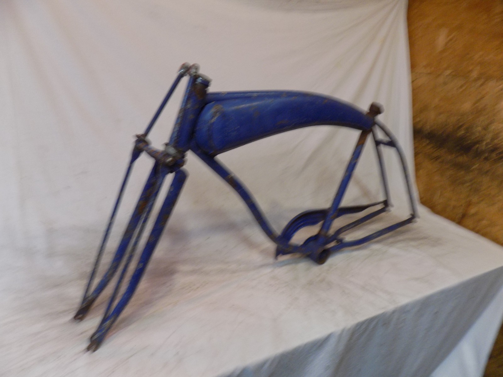 PREWAR SHELBY HIAWATHA MENS BIKE FRAME TANK FORKS CWC SCHWINN VINTAGE BARN FIND!