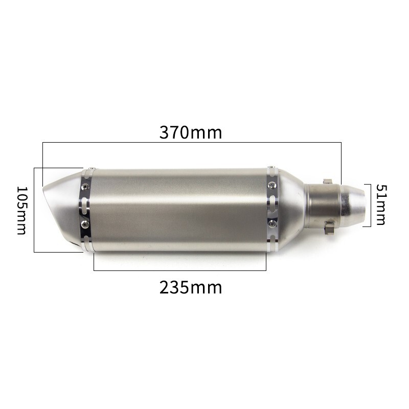 Slip-on 51mm Universal Motorcycle Exhaust Muffler Pipe with DB Killer Silencer