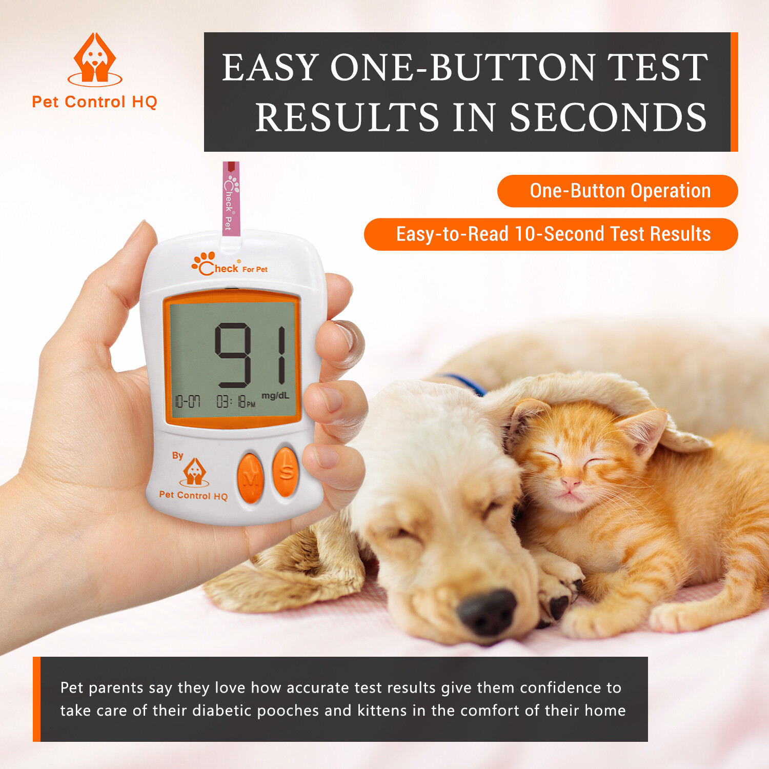 Blood glucose meter monitor dog cat glucometer dogs diabetes sugar insulin pet