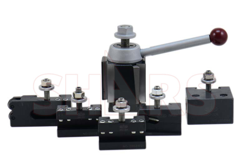 Shars 10 - 15" CNC BXA Wedge Quick Change Tool Post Set 250-222 + Certificate M}