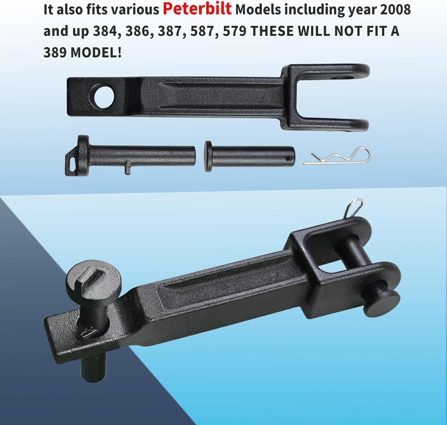 A20-6014 2x Tow Hook for Peterbilt/Kenworth set with Pull Pin&Frame Pin 10KG New