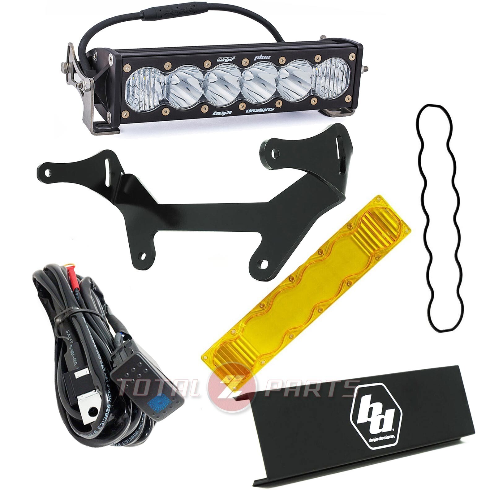 Baja Designs® OnX6+ 10" LED Shock Mount Light Bar Amber Rock Guard for Can-Am X3